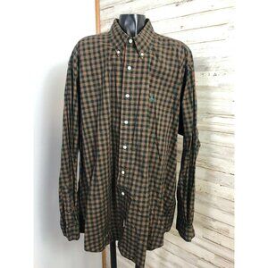 Ralph Lauren Men's XL Multicolor Plaid Button-Down Shirt 100% Cotton Long Sleeve